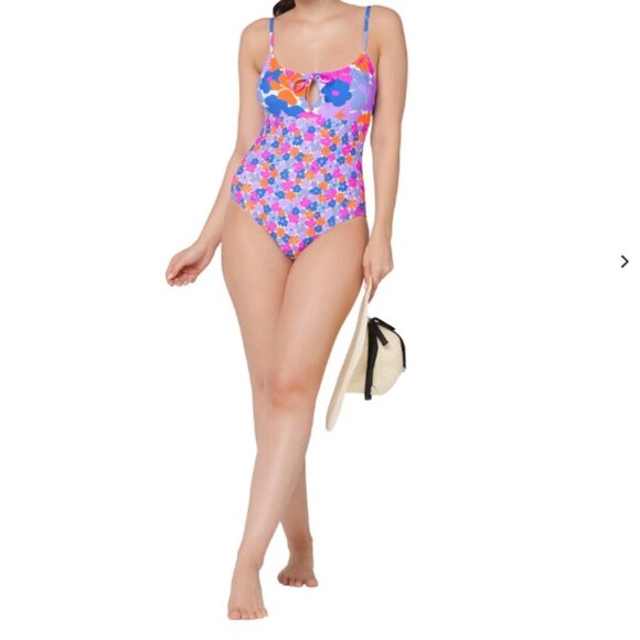 Roxy Daisy Days Keyhole One Piece Swimsuit Size Medium NWT - Picture 11 of 12